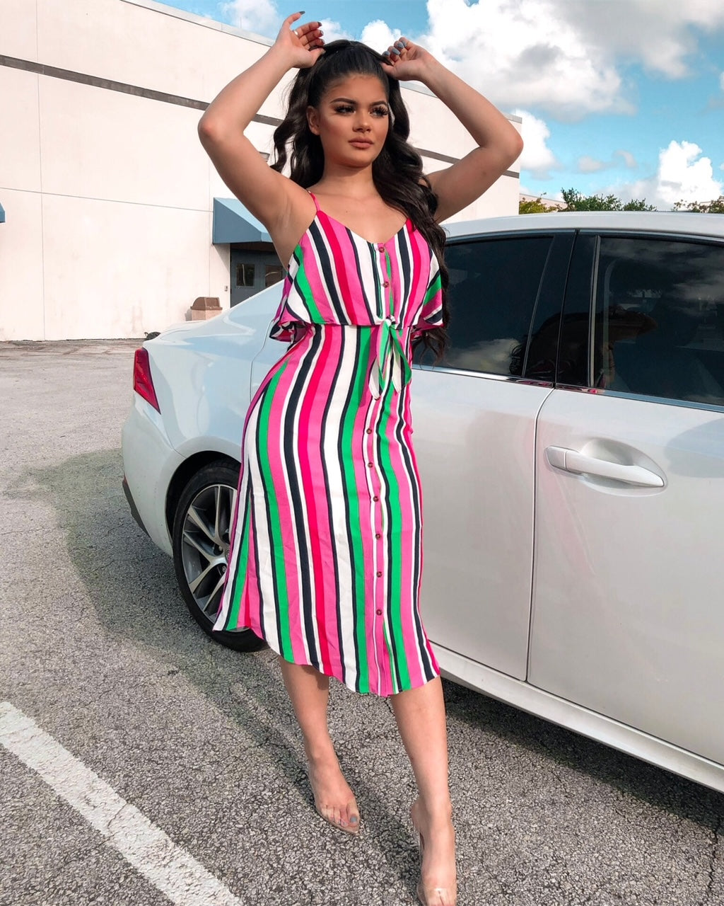 Resort Ready Stripe Midi Dress